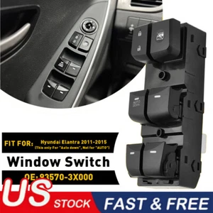 Driver Side Master Door Window Switch for 2011-2015 Hyundai Elantra 93570-3X000 - Bild 1 von 11