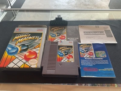 NES Marble Madness Complete In Box CIB Nintendo Entertainment System 1984 - Image 1 of 4