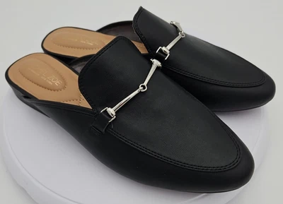 Rachel Zoe Black Alani *NUEVO* Horsebit #652699 COMFORT Mule para mujer talla 9,5 nuevo sin caja Foto 1 de 4