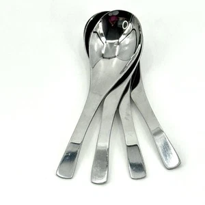 Set 4 Pcs Stainless Japanese Soup spoons Chinese cutlery vintage camping 6.5” - Picture 1 of 8