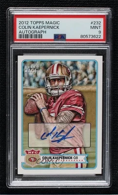 2012 Topps Magic Auto Colin Kaepernick #232 PSA 9 MINT - Image 1 of 3