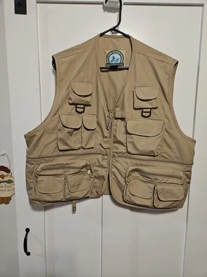 Chaleco de Pesca Master Sportsman Para Hombres XL Bronceado Cremallera Bolsillos Frontales Juego de Caza Bolsillo Foto 1 de 4