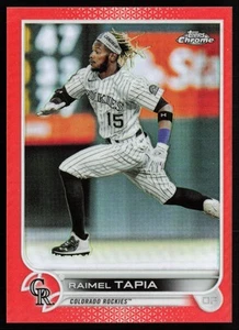 2022 Topps Chrome Orange Refractor Raimel Tapia /25 Colorado Rockies #69 - Picture 1 of 2