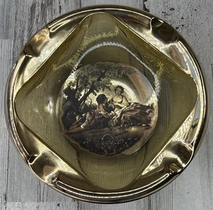 Vintage Bernstein Aschenbecher mit Fragonard Liebhabern auf dem Boden, Italien - Bild 1 von 11