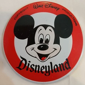 Vintage Walt Disney Product Disneyland Approx. ~3.5" Pinback Button Mickey Mouse - Picture 1 of 3