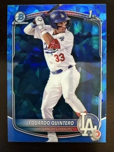Bowman Chrome Prospects Eduardo Quintero 2025 #BCP-115 Blue Sapphire Dodgers - Imagen 1 de 2