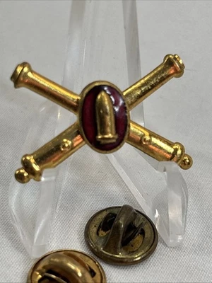 Insignia de oficial de artillería costera del ejército de Estados Unidos embrague pasador trasero sin marcas Foto 1 de 4