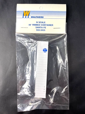 Walthers N-scale 48' Ribbed Container "Santa Fe" #933-3455 - Image 1 of 2