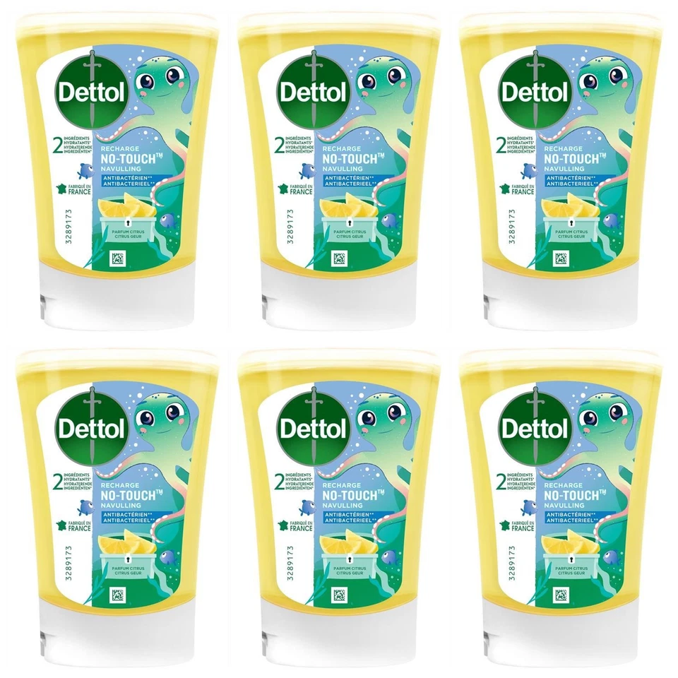 [3059948007296] DETTOL Lot de 6 Recharges No-Touch Savon Liquide Mains 250 ml... - Photo 1/1