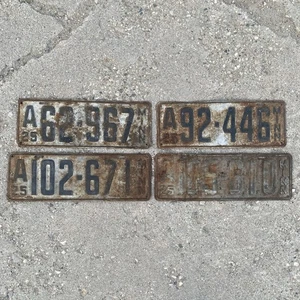 Antique Minnesota License Plate Lot of 4 MN All Original 1925 Vintage Plates - Picture 1 of 1