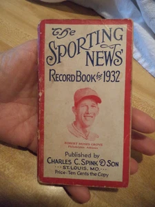 1932 SPORTNACHRICHTEN BASEBALL REKORDBUCH ROBERT GROVE PHILADELPHIA LEICHTATHLETIK  - Bild 1 von 22