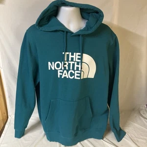 TNF The North Face Mens Sweatshirt Hoodie Pullover XL Teal Blue w White Logo FS! - Picture 1 of 7