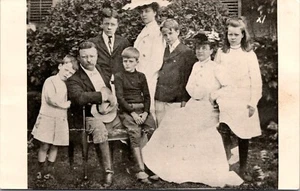 President Theodore Roosevelt and Family RPPC - Picture 1 of 2