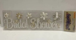 NEW Sticko Sew Whats? Bridal Shower Embroidered Sticker 8.5” X 1.75” - Picture 1 of 1