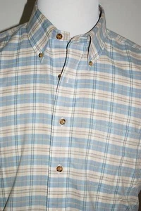 Brooks Brothers Country Club Slim Fit Size L Plaid Cashmere Button Down Shirt - Picture 1 of 4