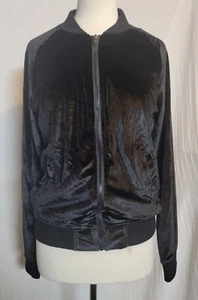 SUPER CUTE ARIZONA BLACK FULL ZIP LONG SLEEVE JACKET SWEATER SIZE M - Picture 1 of 4