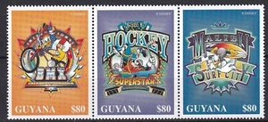 DISNEY Guyana Yvert 4076/78 Sports Donald Goofy - Picture 1 of 1
