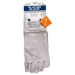 NEW Glacier Glove Ascension Bay Fingerless Sun Gloves - Light Gray Size X-LARGE - Picture 1 of 10