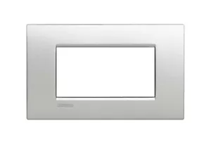 BTICINO LIVINGLIGHT AIR LNC4804TE PLACCA 4 MODULI TECH METALLO - Imagen 1 de 1