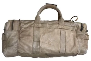 Vintage Leder Seesack Fitnessstudio Reise Weekender Herren Über Nacht Tragen 24"" hellbraun - Bild 1 von 13