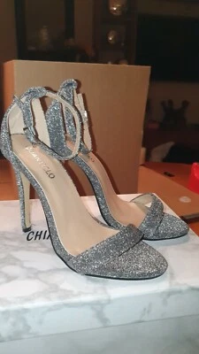 Sandali glitter N. 36 Tacco 11  Argento - Quanticlo - - Immagine 1 di 4