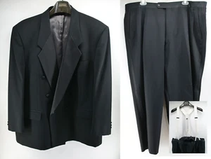 Christian Dior Tuxedo Suit 46R Black Le Connaisseur Blazer Sport Coat Suspenders - Picture 1 of 24