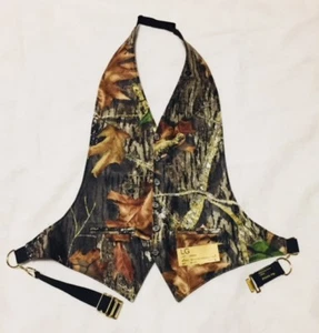 New Mossy Oak Breakup Camo Reversible to Black Backless Kids Vest Wedding Up - Picture 1 of 2