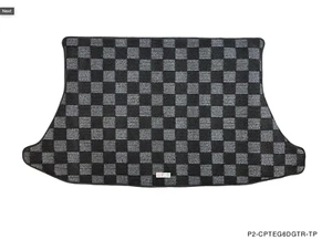 P2M Checkered Flag Race Carpet Trunk Mat for Honda Civic EG6 Hatchback 91-95 New - Picture 1 of 2