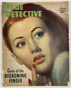 True Detective Magazine, June 1947, Vintage True Crime Stories, Pulp - Imagen 1 de 7