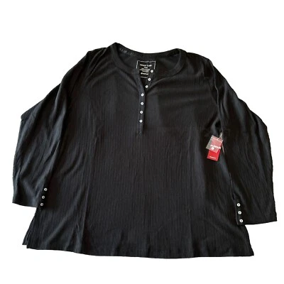 Avenue Henley Tunic Top Blouse 3/4 Sleeve Size 18/20 - Image 1 of 4