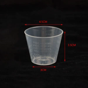 10pcs 1oz/30ml Graduated Plastic Mix Cups Universal Measuring Paint Tray _t - Picture 1 of 12