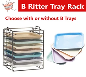 Dental Instrument Tray Rack Hold for 8 Tray 'B" Choose with 8 B Trays or Regular - Picture 1 of 1