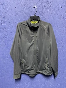 Brooks Running Jacket Men’s Size Large Shell Dri Fit Asphalt Grey RF Run Happy - Picture 1 of 5
