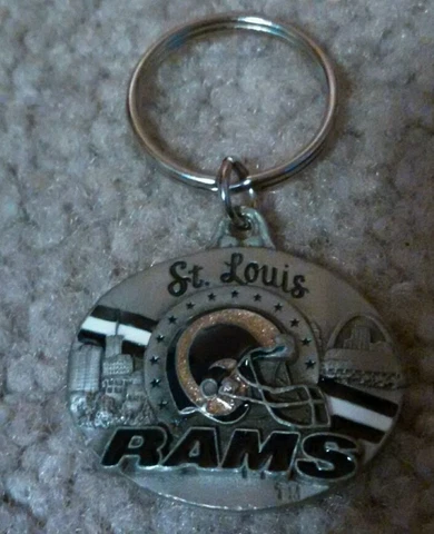 NFL St. Louis Rams New Pewter Keychain Free Shipping Cover