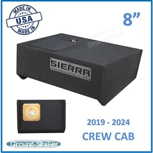 2019-2024 GMC Sierra Crew Cab 10" Sub Box Subwoofer Enclosure Solo Baric - Picture 1 of 12