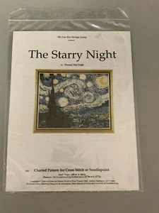 Starry Night Cross Stitch pattern, counted Cross Stitch pattern, Van Gogh art - Picture 1 of 5