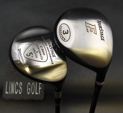 Set of 2 Bridgestone Tour Stage FHT 3 & C500 5 Woods Regular Graphite Shafts - Image 1 of 4
