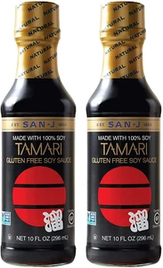 San-J Tamari Gluten Free Soy Sauce, Black Bottle, 10 Ounce (Pack of 2) - Picture 1 of 1