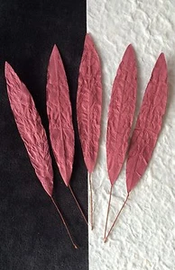 10 Bambus Blätter Blatt Burgund Floral Design Hochzeitseinladungen Scrapbooking - Bild 1 von 3