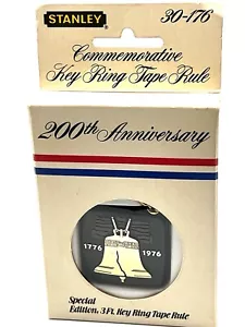 NOS VINTAGE Stanley 200th Anniversary Liberty Bell 3' Tape Measure w/Box - Works - Picture 1 of 14