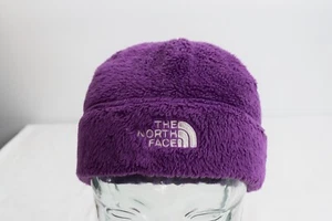 The North Face Girls Dark Purple Fleece Denali Beanie Hat One Size - Picture 1 of 4