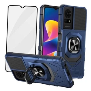 for TCL K24 T434D Magnetic Case, TCL Ring Kickstand & Screen Protector & Blue - Picture 1 of 7