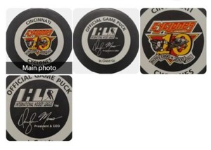  CINCINNATI CYCLONES IHL OFFICIAL GAME PUCK INGLASCO MFG. MADE IN CANADA 🇨🇦