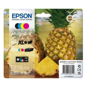 Genuine Epson Pineapple Multipack 604XL Black + 604 CMY Ink Cartridges - Picture 1 of 3