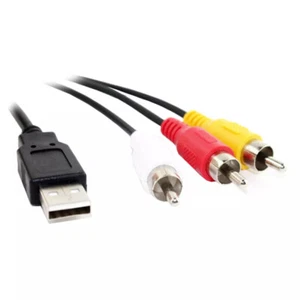 USB 2.0 auf Cinch Kabel 1,5m AV Audio Video TV Kabel Adapter Camcorder TV PC - Picture 1 of 4