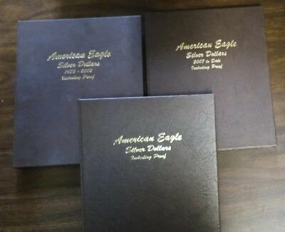 JUEGO DE DÓLAR DE PLATA AMERICAN EAGLE 1986-2023 / 112 piezas.Con pruebas,S,Ambulido,Rev PR Foto 1 de 4