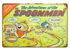 1958 Comic Ads NABISCO SPOONMEN Spoon Size Shredded Wheat Juniors metal tin sign