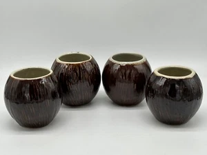 Set di 4 tazze da cocco Tiki in gres porcellanato vintage - Foto 1 di 13