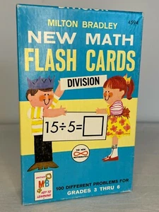Vintage Milton Bradley New Math Division Flash Cards (1965), Complete with Box - Picture 1 of 5