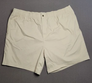 John Blair Men's Size 50 Shorts Ivory Elastic Waist Flat Front Hiking 8" Inseam - Picture 1 of 12